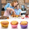 Forms 5/25/40 Pack 5 SILICONE CUPCAKE Muffin Baking Cups Fodrar REUSBLES REUSBLE CUSHS Set Baking Cups