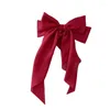 Haaraccessoires Elegant Bow Lint Clip Fashion Simple Solid Satin Spring Pin Retro -hoofdband met clips Girls