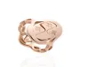 Lyxdesigner smycken ringar öppna bokstäver Ringmens smycken kedjor rostfritt stål kvinnor ringar blommor4018498