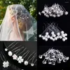 20pcs Bridal U-shaped Pin Metal Barrette Clip Hairpins Rhinestone Pearl Women Hair Accessories Wedding Hairstyle Design Tools