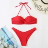 Set Sexy Bikini avec Push Up Women Swimwear 2024 Femme de maillot de bain Bikinis Set Swimming Baigning Fost for Beach Wear Pool Summer