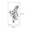 Tattoo Transfer Beauty Flower Blue Red Rose Waterproof Temporary Tattoo Body Art Arm Sleeve Leg Water Transfer Fake Women Decoration Sticker 240426