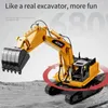 Auto elettrica/RC RC Excavator Dumping Truck 2.4G Remote Control Engineering Vehicle Crawler Truck Toy Childrens Regali di Natale 2404