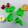 Formar 3/4st Söt bakning Biscuit Mögel Diy Leaf Form Prägling Cookie Cutter Fondant Blad Mögelförsörjning