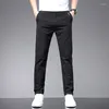 Calça masculina estilo bolha padrão casual moda moda slim coreano straight right risol marce calça 3 cores