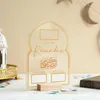 Decoração de partido reutilizável acrílico ramadã placa calendário de madeira tabela de madeira ornamento com caneta mubarak eid advento dia suhoor iftaar contagem regressiva