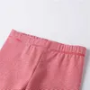 Hosen springen Messgeräte 2-7T neue Mädchen Leggings bestickte Streifenkleidung Kleidung enge Babybleistift Pantsl2404