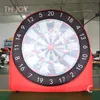 outdoor activities 16.5ft high big inflatable soccer foot dart board,cheap football dart inflatable games with sticky 6balls