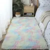 Carpets The new plush bed rug bedroom is covered with simple 2024 network red best-selling mat silk hair tie-dye living room carpet