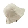 Bérets Wide Brim Sun Chapeaux pour femmes pliables rides pliées chapeau de seau d'été de protection des pêcheurs CAPS PLAQUE EXTÉRIEURE PANAMA C V0Q1