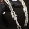 Bijoux de mode d'arrivée Universal Paper Clip Design S925 Iced Out VVS Moisanite Hip Hop Cuban Link Chain Collier pour hommes