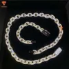 Lifeng Jewelry Hip Hop Iced Miami Cuban Chain 10mm 925 Silver Two Tone Color VVS Moissanite Cubaanse ketting Set armband