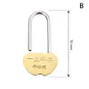 Party Decoratie 70mm Love Lock Tourist Attractie Wensen Concentrische bruiloft kan niet worden geopend gegraveerde hartjuwelen