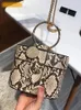 Abendtaschen Mode Frauen Mini -Klappenbox -Tasche Vintage Serpentinenmuster Ring Handtasche Totes Designer Damen kleine Kettenkreuzkörper Schulter