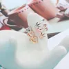 Clusterringen Minimalistisch Hollow Arrow Heart Wedding For Women Metal Opening Engagement Ring Party Femme Sieraden Drop Anel