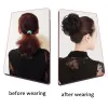 Chignon meifan elástico elástico elástico scrunchie curly chignon corda de cabelo clipe falso de alta temperatura de alta temperatura em rabo de cavalo de cabelo extensi