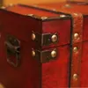 Torebki biżuterii eleganckie vintage metalowe pudełka na pudełko na pudełko na pudełko na pudełko na drewniane pirackie skarbnice manualna trumna