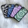 Case di telefonia cellulare Krajews Hearts Circle Coque Case del telefono per iPhone 15 14 13 Mini 6 7 8 Plus XS XR 11 Pro Max SE 2020 Case di fondo di fondo J240426