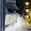 Dekorationer Ny 192 LED Solarlampa utomhusvägglampa IP65 Vattentäta Spotlights lamprörelsessensor Solar 3 Mode Street Light Garden Decor