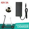 Scooters Nuevo adaptador de potencia AC 100240V Black DC 42V 2A Accesorios de scooter eléctricos US/ EU/ UK Plug para batería de litio de 2436V