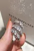 Threestone Finger Ring Wassertropfen Emerald Mondstein Weißgold gefülltes Party -Ehering -Ringe für Frauen versprechen Geburtstag Schmuck 4664328