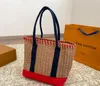 Raffias Beach grande bolsa de designer de luxurys woody weave shopper ombro ombro de pochette de palha de palha feminina Bolsa de verão feminina Crossbody2