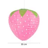 Décoration de fête de la fraise rose en forme de lanterne en forme de fêtes pour enfants portable de papier de poche