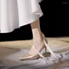 Buty swobodne obcasy szpilki seksowne letnie nago nago kółko koronkowe kobiety francuskie sandały pojedyncze temperamentu