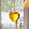 Dekorativa figurer Elegant rumstillbehör Pendant Sun Catcher Multi-Angle Cutting 3D Heart Home Decoration for Chandeliers