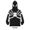 Kakazzy Fashion Full Pull Spider Cosplay3d 디지털 프린트 까마귀 Zips to Top Family Matching Outfits