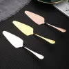 Moulds Stainless Steel Cake Shovel Knife Pie Pizza Cheese Spatula Server Cake Divider Knives Triangle Gold Toothed Cake Baking Tool