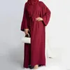 Abito hijab senza maniche da 2 pezzi Abaya Abaya Abitaggio Muslim Set di Abayas aperti per donne Dubai Turchia Africa African ISLAMIC Clothing240416