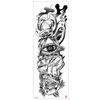 13v4 Tattoo Transfer wasserdichte temporäre große Armhülle Tattoo Löwen Kron König Rose Tatoo Aufkleber Wild Wolf Tiger Männer Voller Schädel Totem Fake Tatto 240426