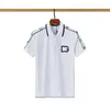 デザイナーNew Mens Polo Black and White Brand Embroidery Letter