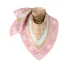 New Designer Silk Scarf Small Scarf Square Donne Soft Women Ladies Fashion Top Luxury Brand L Lettere Ring Stampa Full Head Stole Schal Hojap Monogram Infinity Square Scarf