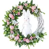 Decorative Flowers Easter Flower Wreath Decoration Ring Hoop Hanging Artificial DIY Holiday Party Door
