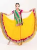 Set da ballo da abbigliamento da palcoscenico esibi vestiti a doppio strato costume performativo grande costume da donna in stile Bollywood