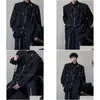 Giacche da uomo camicie da uomo techwear uomini camicette hip hop scarkwear punk black maniche lunghe abbottonati maschio zipper harajuku giapponese streetw otp6d