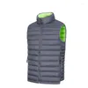 Herenvesten herfst winter mannen casual winddichte stand kraag jassen jassen man draagbaar opvouwbaar vest vest mannelijk bovenkleding.