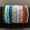 Beaded Handmade Womens 4mm Water Diamond Crystal Beads Round Glass Elastic Armband