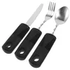 Conjuntos de vajillas Productos de asistencia de edad avanzada Conjuntos de cubiertos flexibles Silverware Utensilio no deslizante