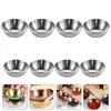 Plates Silver Sauce Dish Appetizer Servering Plate Round Chili Mini Spice Bowls Holder Small Spices