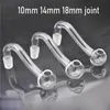 100pcs Hookah Accessories Curved Glass Oil Burner Pipe Smoking Pipes 10mm 14mm 18mm Male Female Bong Adapter Tobacco Nail Bent Shape Design Banger Nails