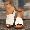 Casual Shoes Open Toe Women's Wedge Sandals White Summer Fashion Breathable Comfortable Woman Buckle Female Footwear Platform