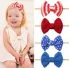 NCMAMA INDEPENDENCE DAY BOWKNOT HEIRS TIE 4 juillet Band de cheveux de coiffure American Flag Patriotic Bows Scrunchie