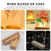 Night Lights Rectangle Solid Wood Light-emitting Base Environmental Protection USB Powered Luminous Lamp For Crystal Glass Acrylic