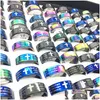 Bands anneaux en gros de 100pcs seigneurs prière en anglais croix en acier inoxydable hommes Fashion dieu la sérénité des couleurs de mixage de l'anneau Drop de dh6xm