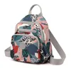 School Bags Women Floral Print Mini Backpack Flower Printing Shoulder Bag Preppy Waterproof Nylon Female Rucksack Purses For Girls