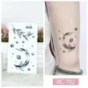 JXR4 Tatouage Transfert Fleur Autocollant Blossom Femme Femme Body Face Brack Joie Tatouage Autocollant Butterfly Children Flaser Sticker For Party Temporary Waterp 240427