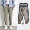 Pantalon masculin gmiixder pantalon à la mode printemps d'été drapey affaires décontractée longue hétérole la longueur de cheville polyvalente